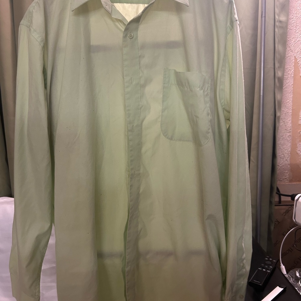 Green Casual Button Down Shirt